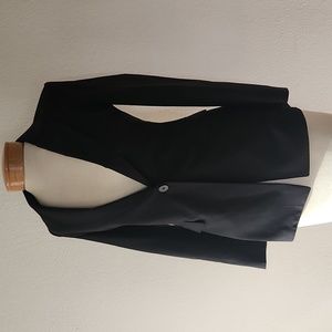 NWT Theory Black Traceable Wool Classic Crepe Single-Button Blazer